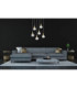 Lacrima Cluster Pendant Ceiling Light White Gold Transparent Glass Shade 6x E27-3