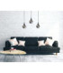 Lacrima Bar Pendant Ceiling Light Black Smoky Glass Shade 3x E27-3