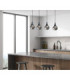 Lacrima Bar Pendant Ceiling Light Black Smoky Glass Shade 4x E27-3