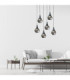 Lacrima Cluster Pendant Ceiling Light Black Smoky Glass Shade 6x E27-3