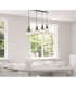 Lacrima Bar Pendant Ceiling Light Black Amber Glass Shade 4x E27-3