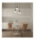 Lacrima Cluster Pendant Ceiling Light Black Amber Glass Shade 3x E27-3