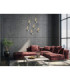 Lacrima Cluster Pendant Ceiling Light Black Gold Smoky Glass Shade 6x E27-3