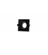 Flush Recessed Spotlight Square, 1 x GU10 (Max 12W), Black - 1
