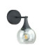 Star Dome Wall Lamp Black Transparent Glass Shade 1x E27-1