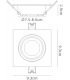 Flush Recessed Spotlight Square, 1 x GU10 (Max 12W), Black - 2