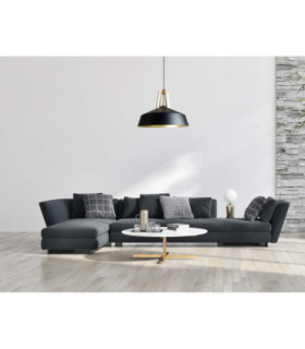Trex Dome Pendant Ceiling Light Black Gold 1x E27-2