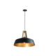 Trex Dome Pendant Ceiling Light Black Gold 1x E27-3