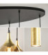 Calypso Cluster Pendant Ceiling Light Black Gold Amber Gold Glass Shade 5x E27/GU10-4