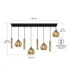 Calypso Cluster Pendant Ceiling Light Black Gold Amber Gold Glass Shade 4x E27/GU10-4