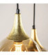 Calypso Cluster Pendant Ceiling Light Black Gold Amber Gold Glass Shade 3x E27/GU10-5