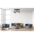 Soma Shade Cluster Ceiling Light Black Smoky Glass Shade 6x E27-2