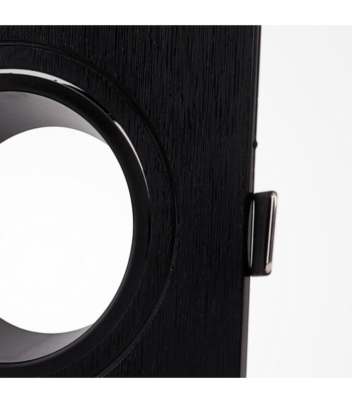 Flush Recessed Spotlight Square, 1 x GU10 (Max 12W), Black - 5