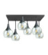 Soma Shade Cluster Ceiling Light Black Transpernt Glass Shade 6x E27-1