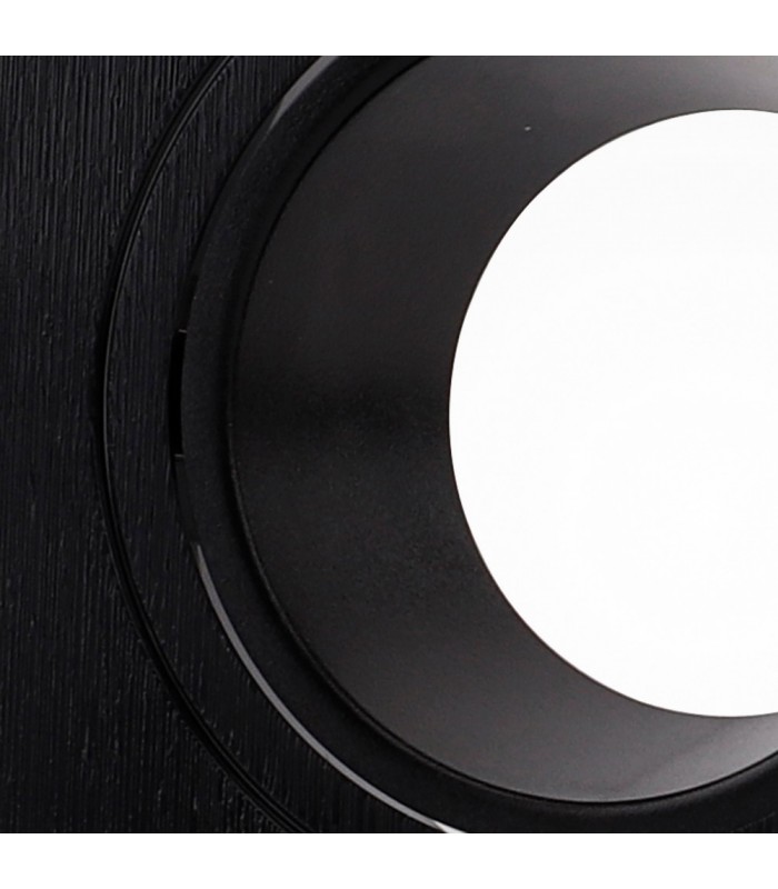 Flush Recessed Spotlight Square, 1 x GU10 (Max 12W), Black - 6
