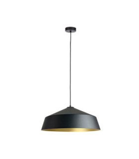 Latisa Dome Pendant Ceiling Light Black Gold 1x E27-1