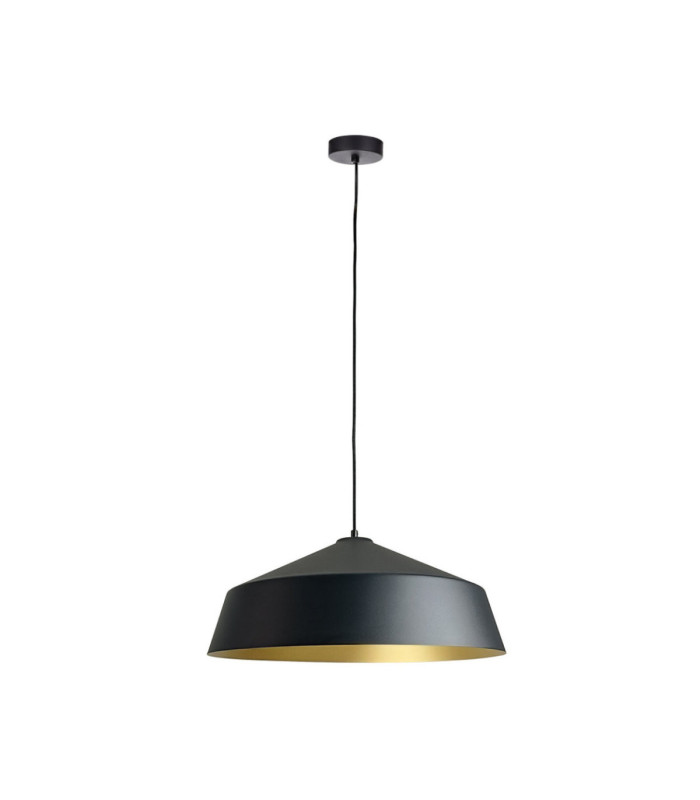 Latisa Dome Pendant Ceiling Light Black Gold 1x E27-1