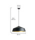 Latisa Dome Pendant Ceiling Light Black Gold 1x E27-5