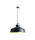 Asner Dome Pendant Ceiling Light Black Gold 1x E27-1