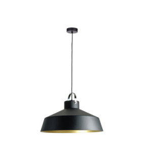 Asner Dome Pendant Ceiling Light Black Gold 1x E27-1