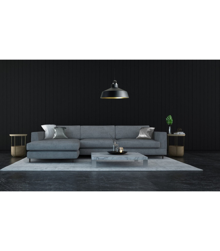Asner Dome Pendant Ceiling Light Black Gold 1x E27-2