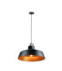 Asner Dome Pendant Ceiling Light Black Gold 1x E27-3