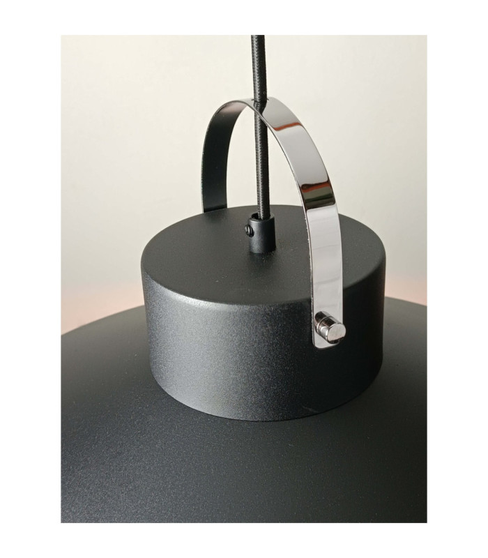 Asner Dome Pendant Ceiling Light Black Gold 1x E27-5