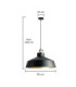 Asner Dome Pendant Ceiling Light Black Gold 1x E27-7