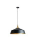 Layla Dome Pendant Ceiling Light Black Gold 1x E27-1
