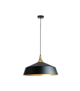 Layla Dome Pendant Ceiling Light Black Gold 1x E27-1