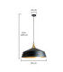 Layla Dome Pendant Ceiling Light Black Gold 1x E27-7