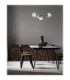 Kaliope Multi Arm Pendant Ceiling Light Black Transparent Glass Shade 4x E27-2