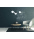 Kaliope Multi Arm Pendant Ceiling Light Black White Glass Shade 4x E27-2