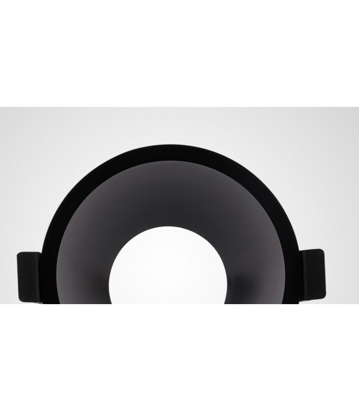 Funnel Centre Cut Out Recessed Spotlight Round, 1 x GU10 (Max 12W), Black - 6