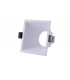 Funnel Centre Cut Out Recessed Spotlight Square, 1 x GU10 (Max 12W), White - 1