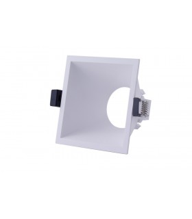 Funnel Centre Cut Out Recessed Spotlight Square, 1 x GU10 (Max 12W), White - 1