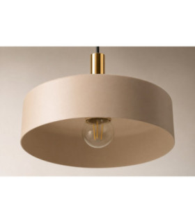 Latte Bar Pendant Ceiling Light Beige Gold 2x E27-2
