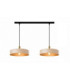 Latte Bar Pendant Ceiling Light Beige Gold 2x E27-3