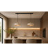 Latte Bar Pendant Ceiling Light Beige Gold 2x E27-5