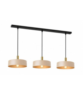 Latte Bar Pendant Ceiling Light Beige Gold 3x E27-1