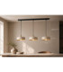 Latte Bar Pendant Ceiling Light Beige Gold 3x E27-3