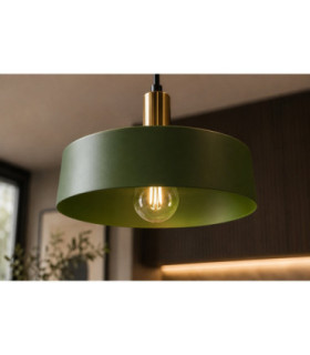 Haki Dome Pendant Ceiling Light Green Gold 1x E27-2
