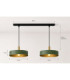 Haki Bar Pendant Ceiling Light Green Gold 2x E27-4