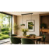Haki Bar Pendant Ceiling Light Green Gold 2x E27-5