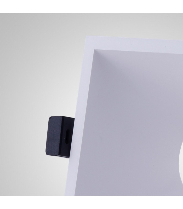 Funnel Centre Cut Out Recessed Spotlight Square, 1 x GU10 (Max 12W), White - 4