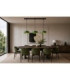 Haki Bar Pendant Ceiling Light Green Gold 3x E27-6
