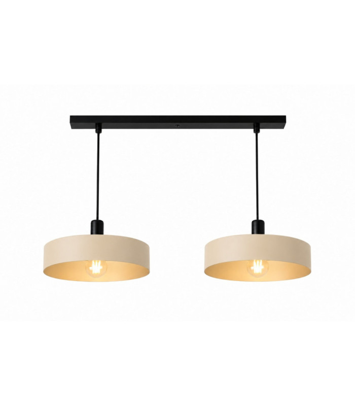Latte Bar Pendant Ceiling Light Beige 2x E27-3