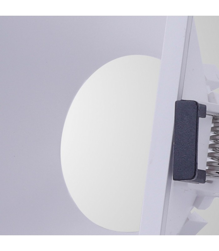 Funnel Centre Cut Out Recessed Spotlight Square, 1 x GU10 (Max 12W), White - 6