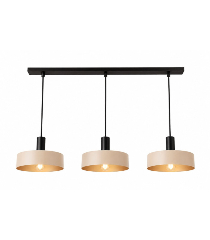 Latte Bar Pendant Ceiling Light Beige 3x E27-3