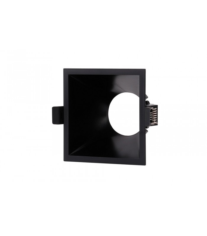 Funnel Centre Cut Out Recessed Spotlight Square, 1 x GU10 (Max 12W), Black - 1